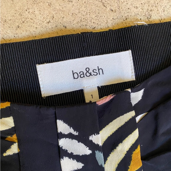 ba&sh Christo Printed Midi Skirt in Black with Multi color floral pattern small - Picture 2 of 9